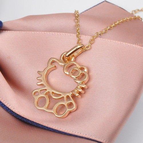 ネックレス K18 18金GP 18k キティちゃん ハローキティー ハローキティ