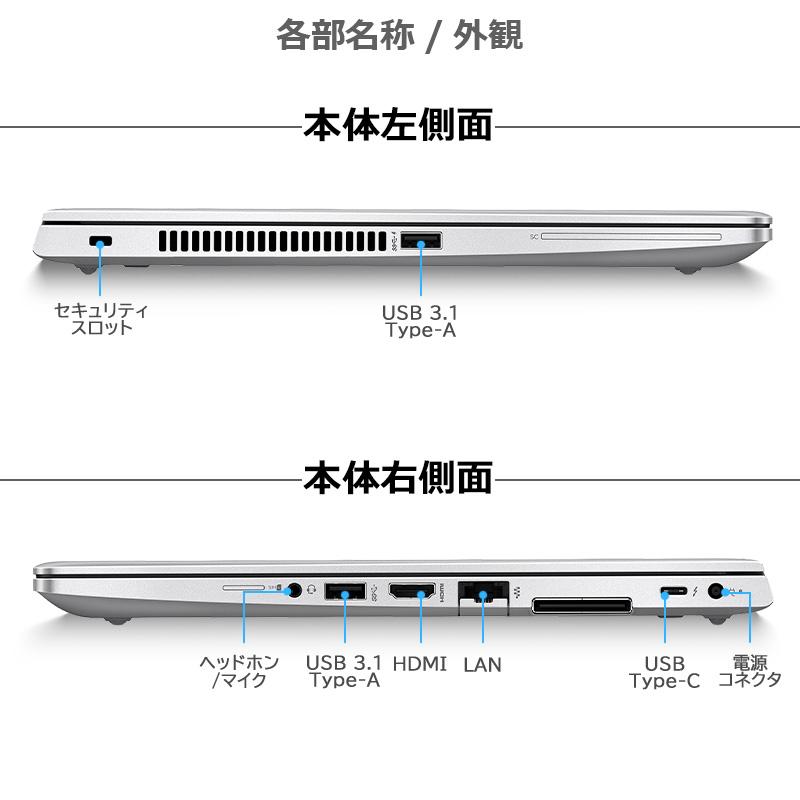 EliteBook 【WEBカメラ×FHD】HP 830 G6/第8世代 Core i5/メモリ:8GB