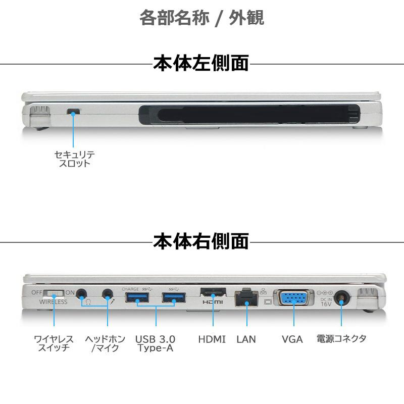 【 タッチパネル】Panasonic Let's note CF-MX4/第5世代 Core i5/メモリ:4GB/SSD:128GB/Webカメラ/12.5型 FHD/WIFI/Bluetooth/Office/HDMI/中古 2in1 ノートPC 【 タッチパネル】Panasonic Let's note CF-MX4/第5世代 Core i5/メモリ:4GB/SSD:128GB/Webカメラ/12.5型 FHD/WIFI/Bluetooth/Office/HDMI/中古 2in1 ノートPC