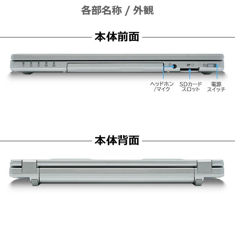 【Webカメラ内蔵】【訳あり】Panasonic Let's note - CF-SZ6 第7世代 Core i5 メモリ 8GB SSD 256GB 12.1インチ 無線LAN Office 2019 中古 ノートパソコン｜lillian｜03