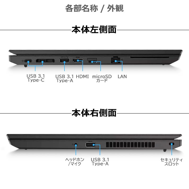 ThinkPad 【10世代 i5】Lenovo L15/Core i5-10210U/メモリ:16GB/SSD