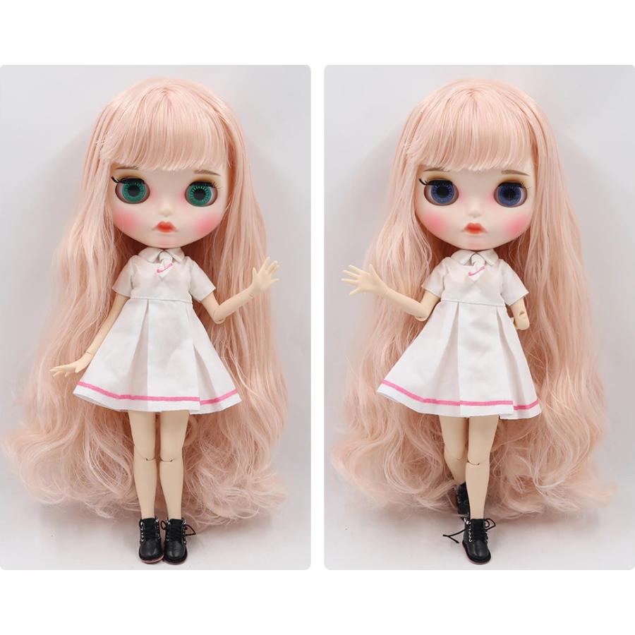 アイシードールカスタム❤︎ミルクティーベージュ❤︎ アイシードール ミディ 可動ボディ 1/8ドール カスタムドール