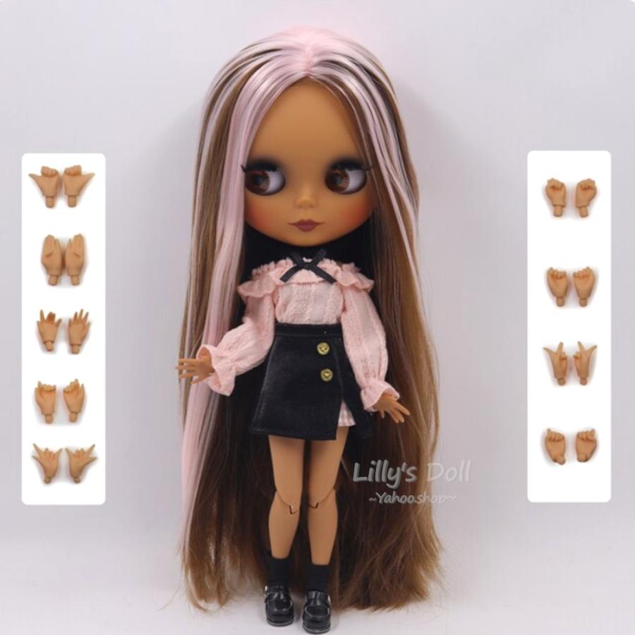 【９月限定・最終価格】カスタムアイシードール　アッシュ系ぱっつんボブ アイシードール ブラック 褐色 おもちゃ 着せ替え 人形 カスタム