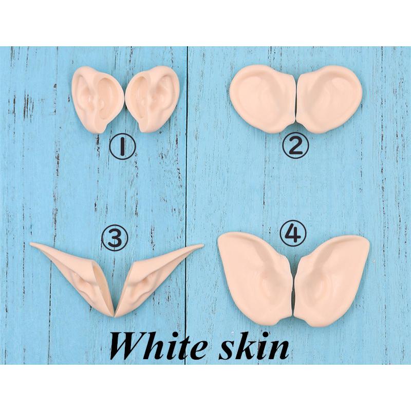 ドール耳 アイシードール パーツ ホワイト ナチュラル タン ブラック