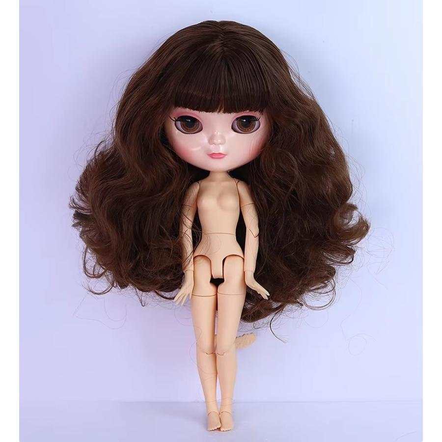 ☆カスタムアイシードール☆ 猫目icydoll ブライス　白肌　ブラウン　ロング カスタムアイシードール icydoll ブライス 人形 白肌 ブラウン