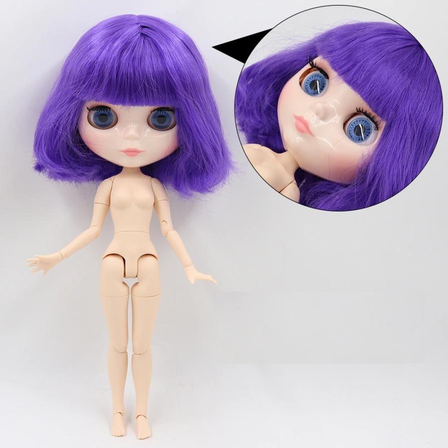 カスタムアイシードール 青髪の女の子 くびかしげ アウトフィット付き Amazon.co.jp: カスタムブライス青い髪、自然な肌、光沢のある