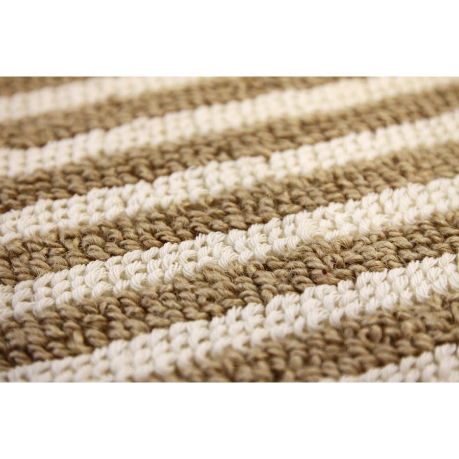 日本製キッチンマット　黄麻ストライプ　50×120cm ナチュラル |  | 03