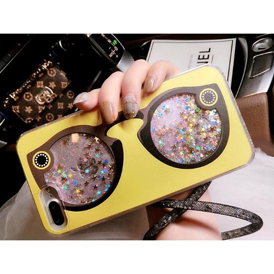 メール便送料無料 iPhoneケース アイフォン iPhone7 7plus iPhone8 8plus 流砂 キラキラ ラメ 眼鏡 スノードーム インスタ ユニコーン ゆめかわ 瓶 サングラス |  | 01