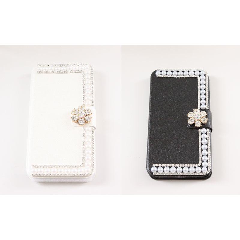 メール便送料無料 iPhoneケース  アイフォン iPhone7 7plus iPhone8 8plus 手帳型 ビジュー パール 可愛い キラキラ |  | 01