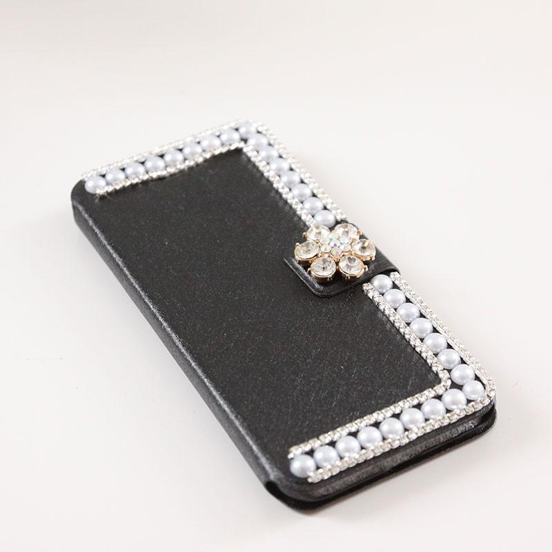 メール便送料無料 iPhoneケース  アイフォン iPhone7 7plus iPhone8 8plus 手帳型 ビジュー パール 可愛い キラキラ |  | 05