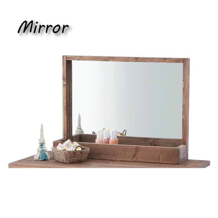 東谷 ドレッサー 卓上 アンティーク調 天然木 ミンディ 化粧台 卓上鏡