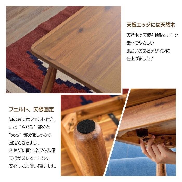 木製こたつテーブル 電気ヒーター付き こたつ テーブル 本体 約80×120cm 長方形 木製 薄型ヒーター