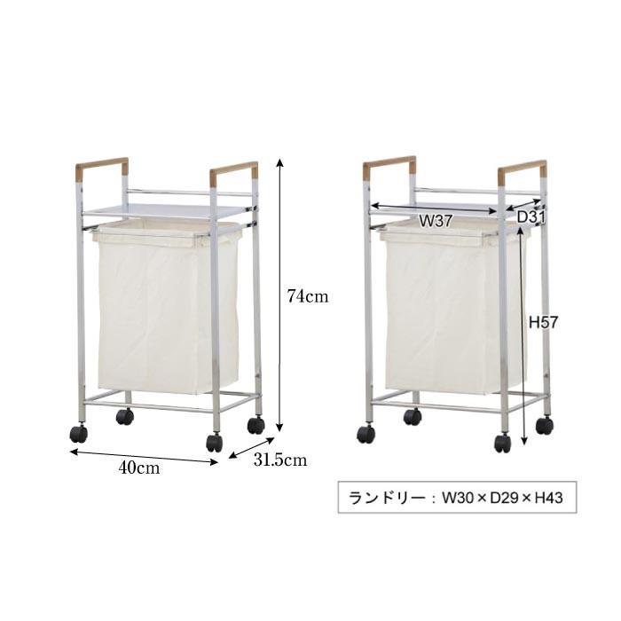 ランドリーラック 1段 ワゴン キャスター付き 隙間収納 おしゃれ 北欧 シンプル LFS-081 |  | 01