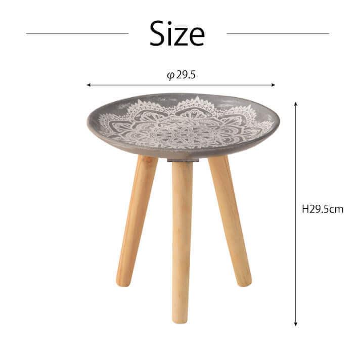 サイドテーブル おしゃれ 丸 北欧 モロッコ シンプル ミニテーブル 丸テーブル かわいい インテリア トレーテーブル Sサイズ LFS-190｜lily-birch｜04