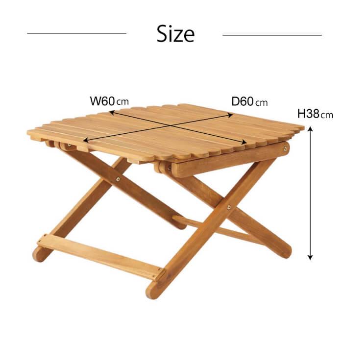 折りたたみ テーブル アウトドア 木製 コンパクト おしゃれ フォールディングテーブル 室内 テラス 持ち運び ローテーブル NX-531｜lily-birch｜04