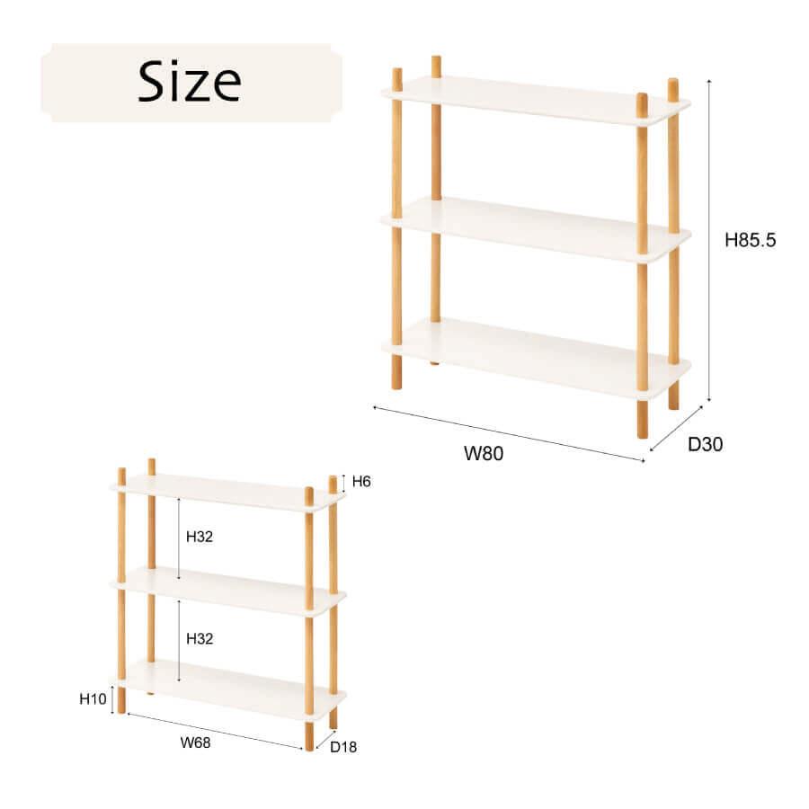 東谷 ラック 棚 木製 シェルフ シンプル ホワイト 奥行30 北欧