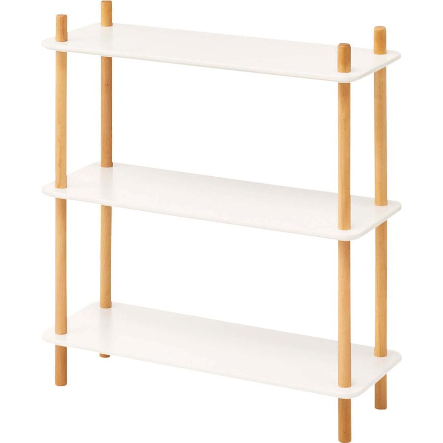 東谷 ラック 棚 木製 シェルフ シンプル ホワイト 奥行30 北欧