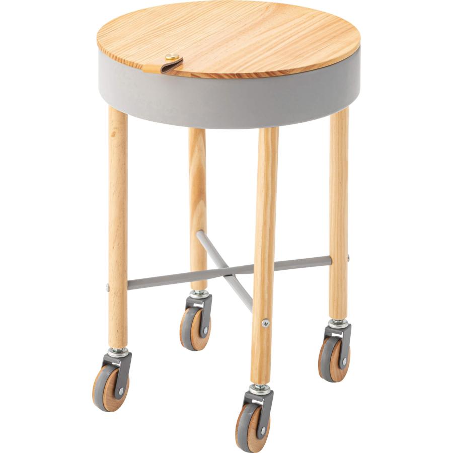 キャスター付サイドテーブル キャスター付き ラウンド サイドテーブル 全4色 ワゴン | 70PARK