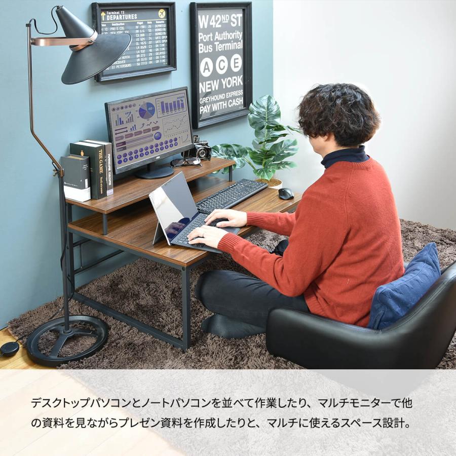 B.Bファニシング パソコンデスク 省スペース ローデスク メラミン