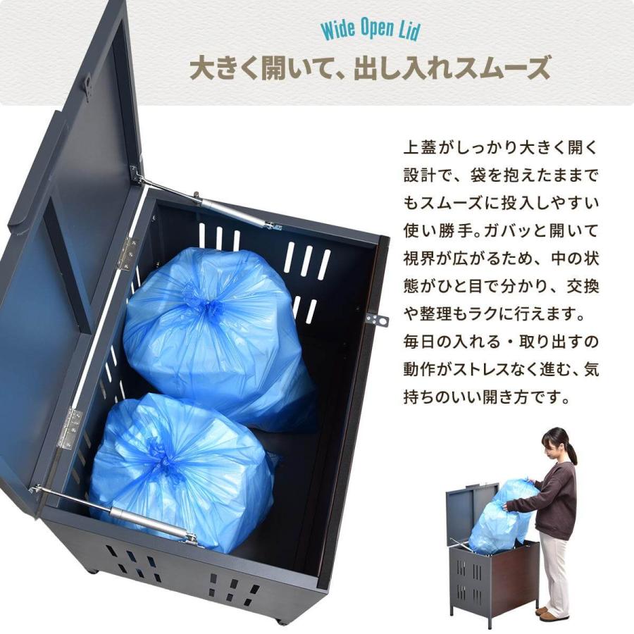 屋外ゴミ収納庫 110L 屋外ゴミ箱 屋外 ゴミ箱 おしゃれ 屋外ゴミボックス 大容量 屋外用 家庭用 ごみ箱 外 ゴミ置き場 ONGS0395_12