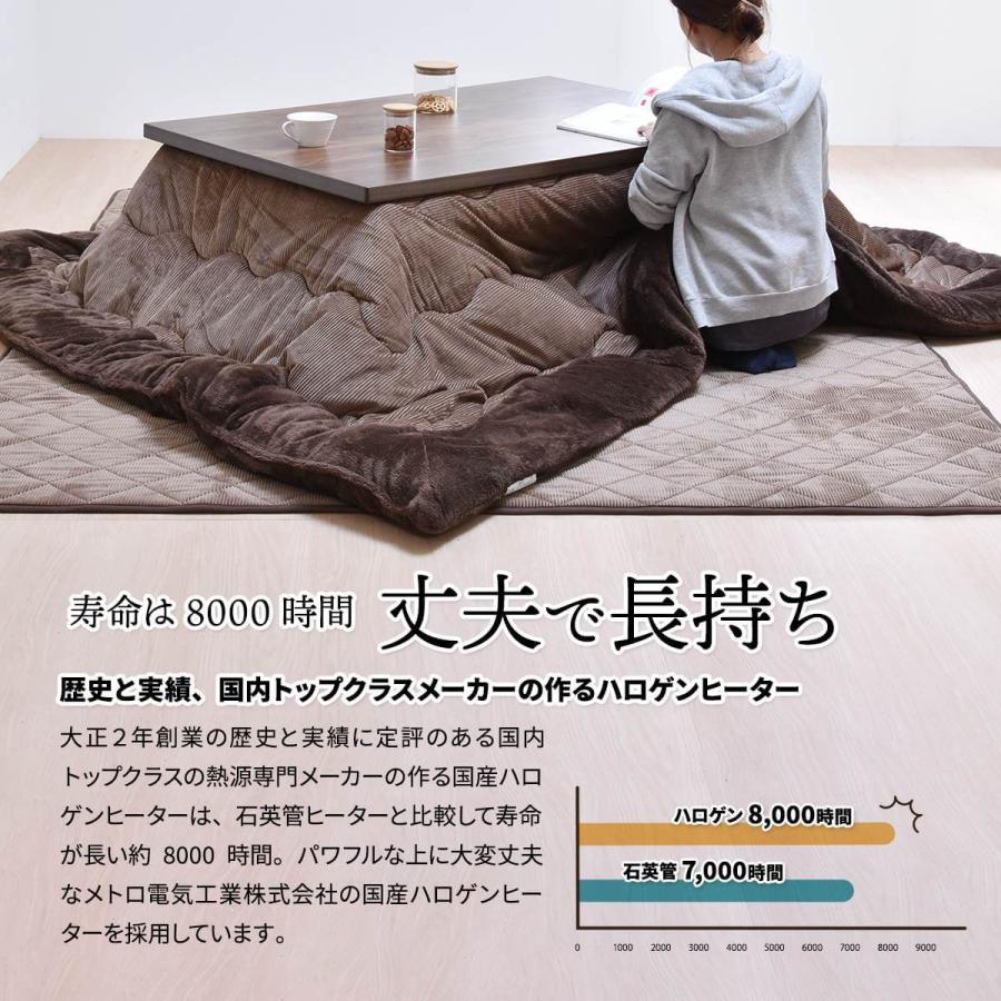 コタツ テーブル インテリア 座卓 暖房 ちゃぶ台 120cm リビング レトロ こたつ テーブル 120 モダン VINT ビンテージ風 120cm 4人用 UKKN0153