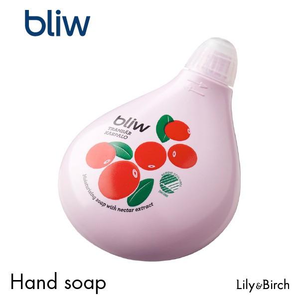 ハンドソープ bliw ブリュー 携帯用 バブルタイプ クランベリー （ライトピンク・ピンク） リキッド 北欧 持ち歩き 可愛いドロップ型 リキッドソープ | 