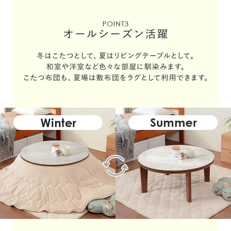 こたつ+布団掛アベル80 こたつ布団（掛けのみ） メレンゲタッチ