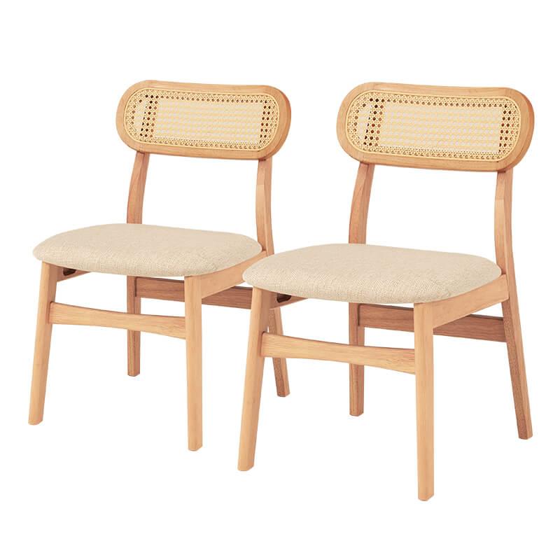 HAGiHARA ダイニングチェア 2脚セット ラタン調 韓国テイスト