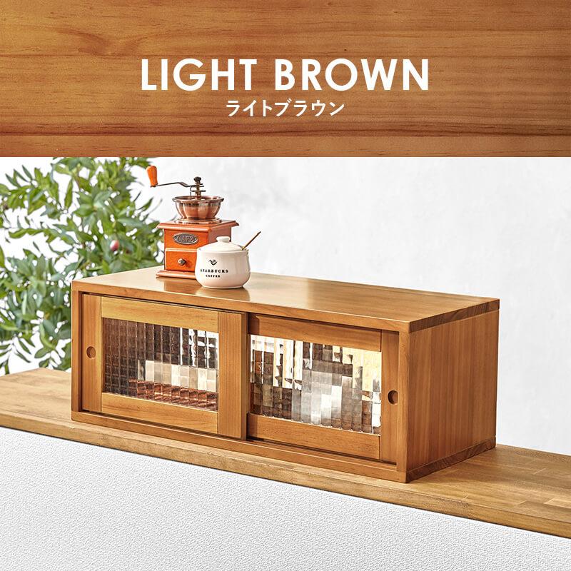 カウンター上収納 ラック 両面開閉 木製 天然木 幅60 食器棚 引き戸 完成品 カウンター 棚 コンパクト キッチン 収納 調味料 MUD-6126_14