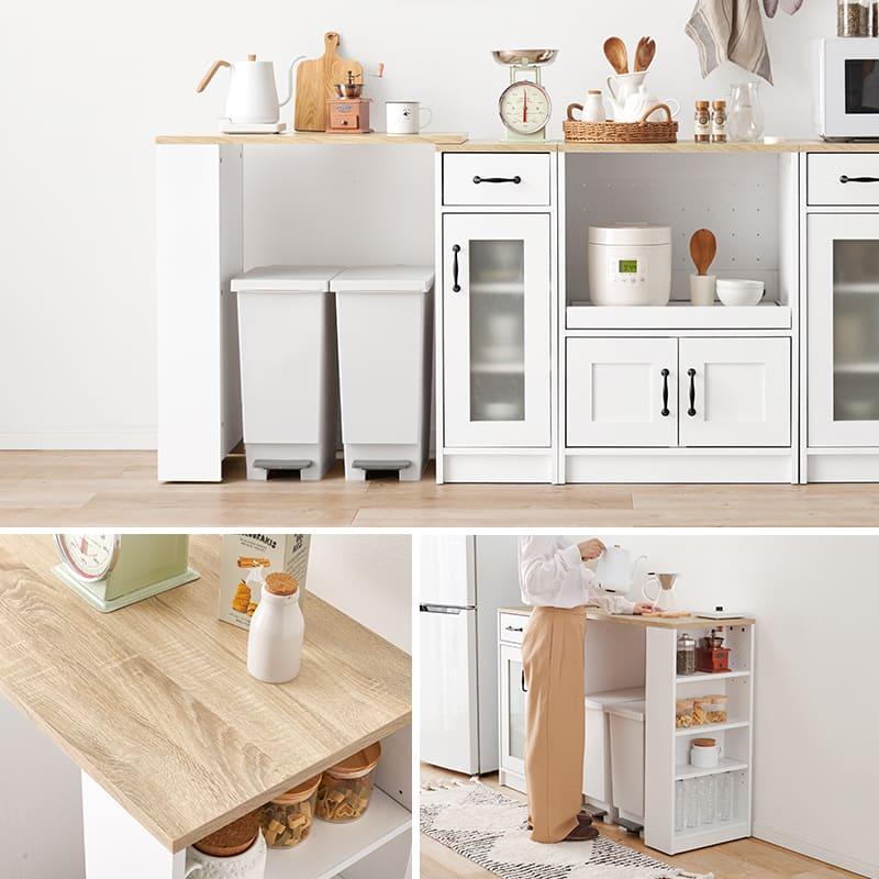 拡張テーブル カウンター専用オプションテーブル 乗せるだけ 簡単設置