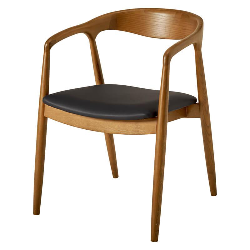 送料込み！北欧風　アームチェア　イージーチェア　ダイニング　calore ② ダイニングチェア 2脚セット ナチュラル チェア 北欧 シンプル