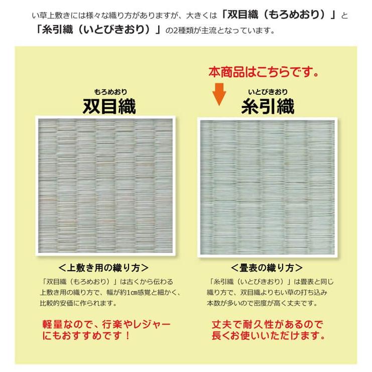 ござ い草 上敷き 本間 4.5畳 畳 カバー 糸引織 正方形 和室 国産 九州産 梅花 286×286cm 1010080015402_7