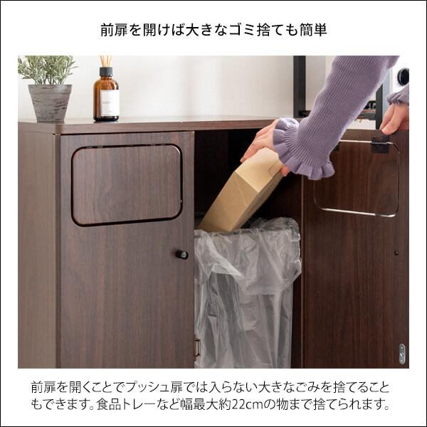 ゴミ箱 45リットル 2連 おしゃれ ごみ箱 分別 プッシュ式 大容量
