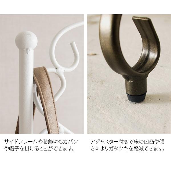ハンガーラック Celestia セレスティア 高さ170cm コートハンガー ブティックハンガー ディスプレイラック 収納 玄関 アンティーク エレガント HS-510の画像