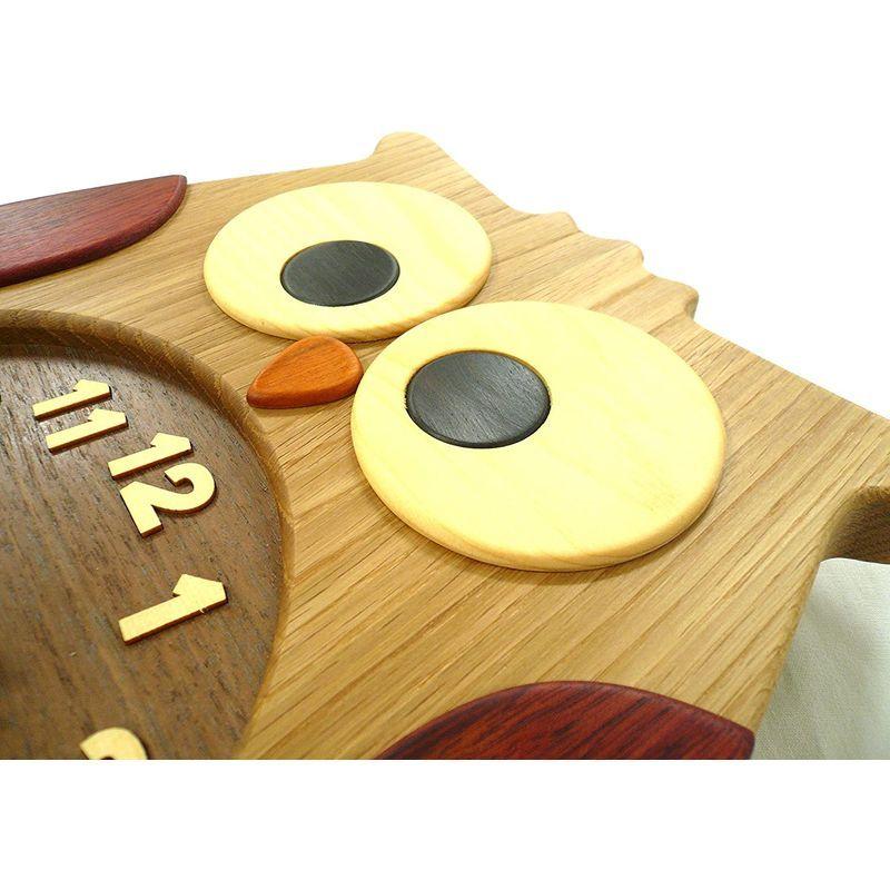 旭川家具 工房ペッカー ふくろう時計 F60 工房ペッカー ふくろう時計 F60