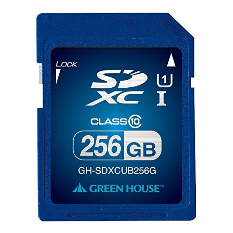 グリーンハウス SDXCメモリーカード UHS-I クラス10 256GB GH-SDXCUB256G