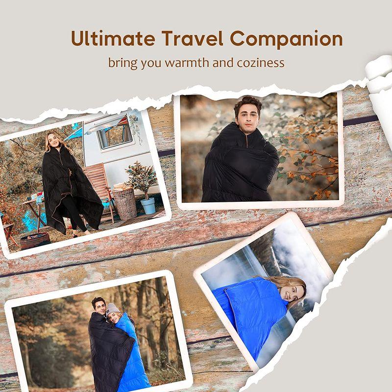 匿名！送料無料！ LUXCOL ダウンキャンプブランケット - 700フィルパワー ふわふわ 暖かい 防水 軽量 ポータブル アウトドア 旅行 キャンプ用 - 【2238775202】(12032円)