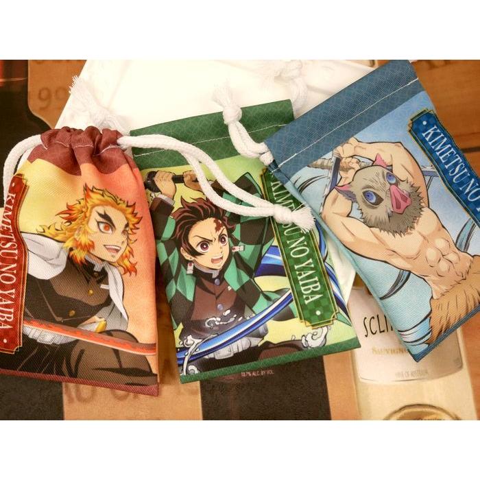 鬼滅の刃巾着ポーチ 5タイプ 竈門炭治郎/竈門禰豆子/我妻善逸/嘴平 