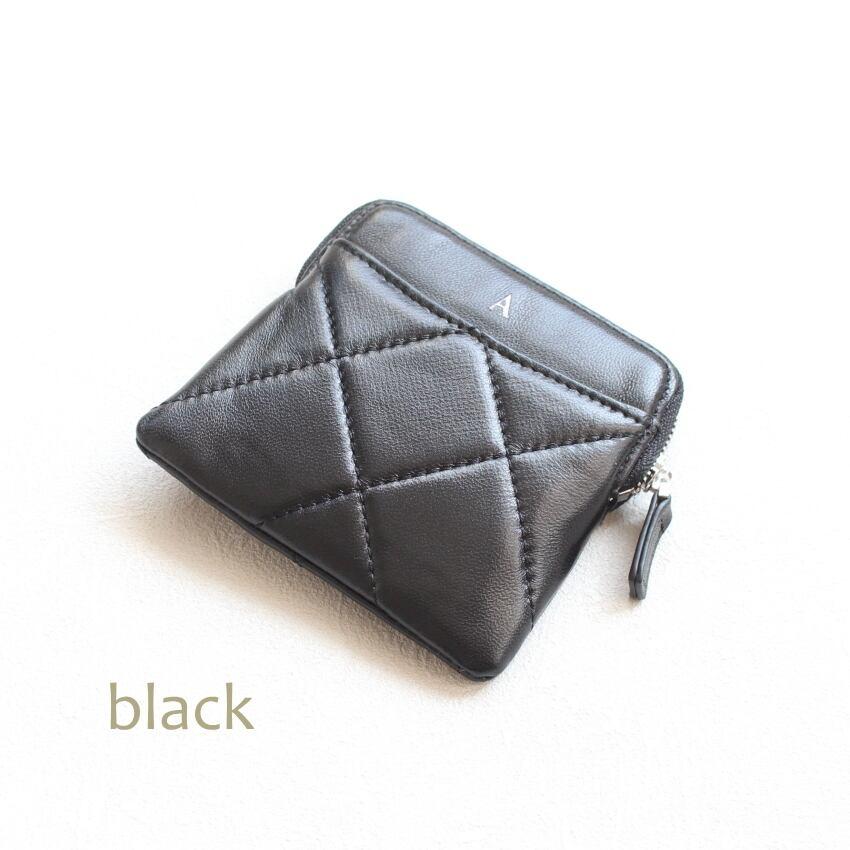 本革 カードケース付き ポーチ 刻印 名入れ キルティングレザー