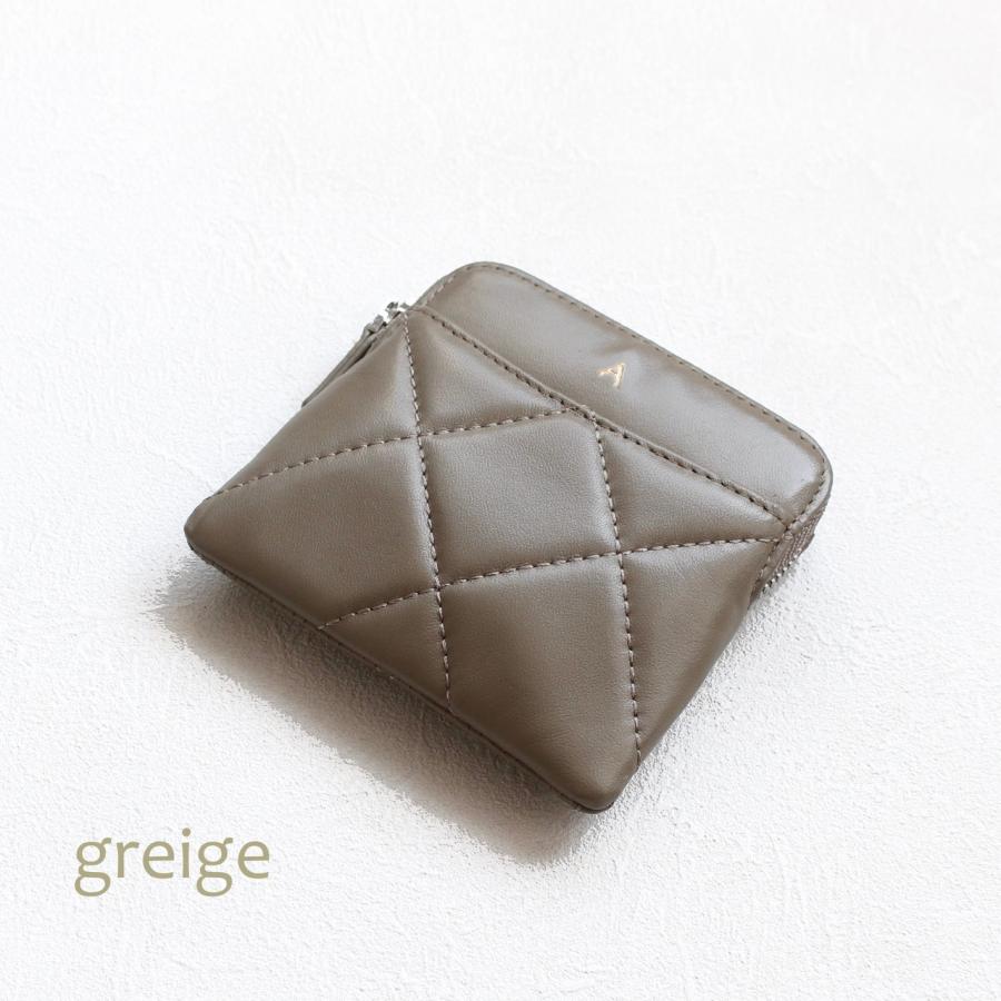 本革 カードケース付き ポーチ 刻印 名入れ キルティングレザー ミニ