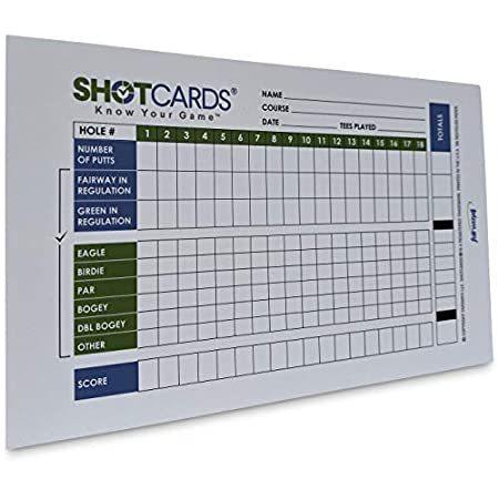 特別価格SHOTCARDS スタンダードエディション ピンポイントの弱点とゴル好評販売中 - ゴルフショットとスタットトラッキングスコアカード - (ブルー/グリーン) スイング練習器具 一番人気物