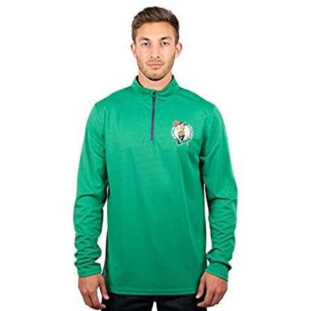 お気に入り NBA UNK - Large) Celtics, 特別価格(Boston Men's Athletic好評販売中 Shirt Pullover Zip Quarter ゴルフネット