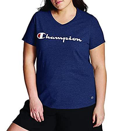 特別価格champion レディース プラスサイズ ダブルドライコットン Vネックtシャツ カラー Us サイズ