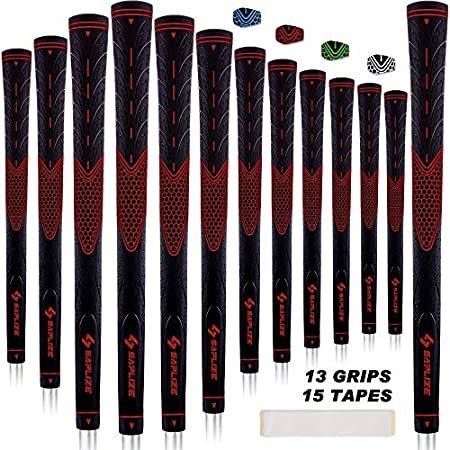 【激安セール】 Tapes 15 Free Grip Golf Rubber Piece 13 Midsize Red 特別価格SAPLIZE Included S好評販売中 CC01 ドライバー