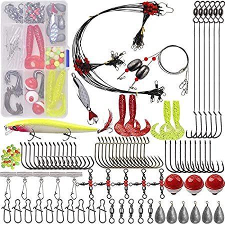 特別価格agool 海水サーフフィッシングタックルキット 146ピース エギ 餌木 サーフフィッシングリグ 海水サーフフィッシングタックルキット 海水ルアー ビーチ釣りギア Lily ピラミッドシンカー サーフフィッシングリグ B07r1hsz4b Store 海水フック好評販売中