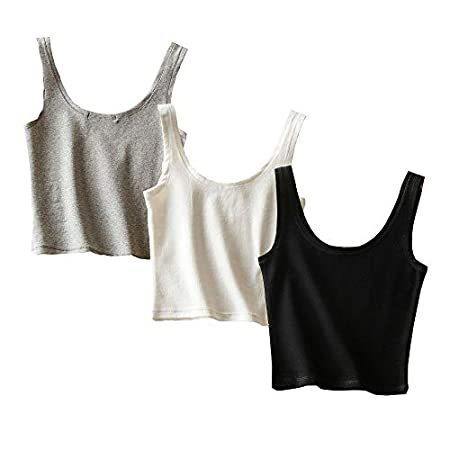 アウトレット直販 特別価格ノーブランド Litdaisy レディース ベーシック ノースリーブ クロップタンクトップ 3枚パック Us サイズ Large カラー グレー好評販売中 オンラインでの最低価格 Www Superavila Com