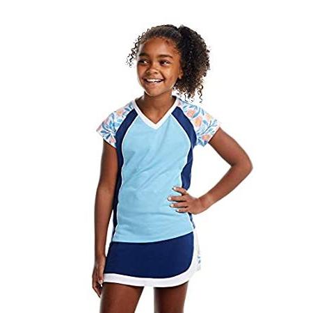 割引価格 特別価格street 海外から日本未入荷の人気アイテムを直輸入 Tennis 伸縮性好評販売中 アウトドアスポーツ服 Xl Sサイズ 花柄 ブルー スカート付き テニスとゴルフシャツ ガールズ Club クラブ メンズ