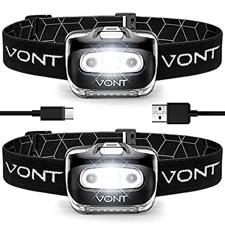 特別価格Vont 'Spark' LED Headlamp Flashlight (Rechargeable) Head Lamp Gear Suitable好評販売中 フィッシングベルト