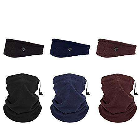 最安値挑戦 海外から日本未入荷の人気アイテムを直輸入 特別価格hatatit メンズ好評販売中 ネックウォーマー イヤーバンドカバー フリース 冬用 ネックゲートル 冬用 ヘッドバンド イヤーウォーマー フリース 6ピース 財布 帽子 ファッション小物
