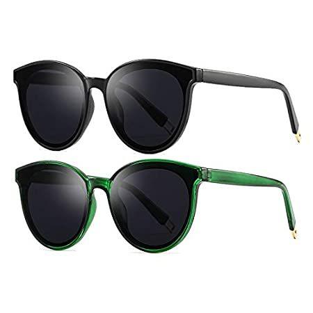 【新品本物】 Sunglasses Black Top Men, Women for Sunglasses Round 特別価格Trend Round Over好評販売中 Frame サングラス